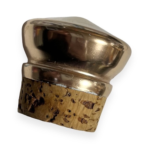 Inland Brass Gold‎ Glass Coffee Pot Carafe Candle Warmer Stand with Cork Stopper - Picture 7 of 13